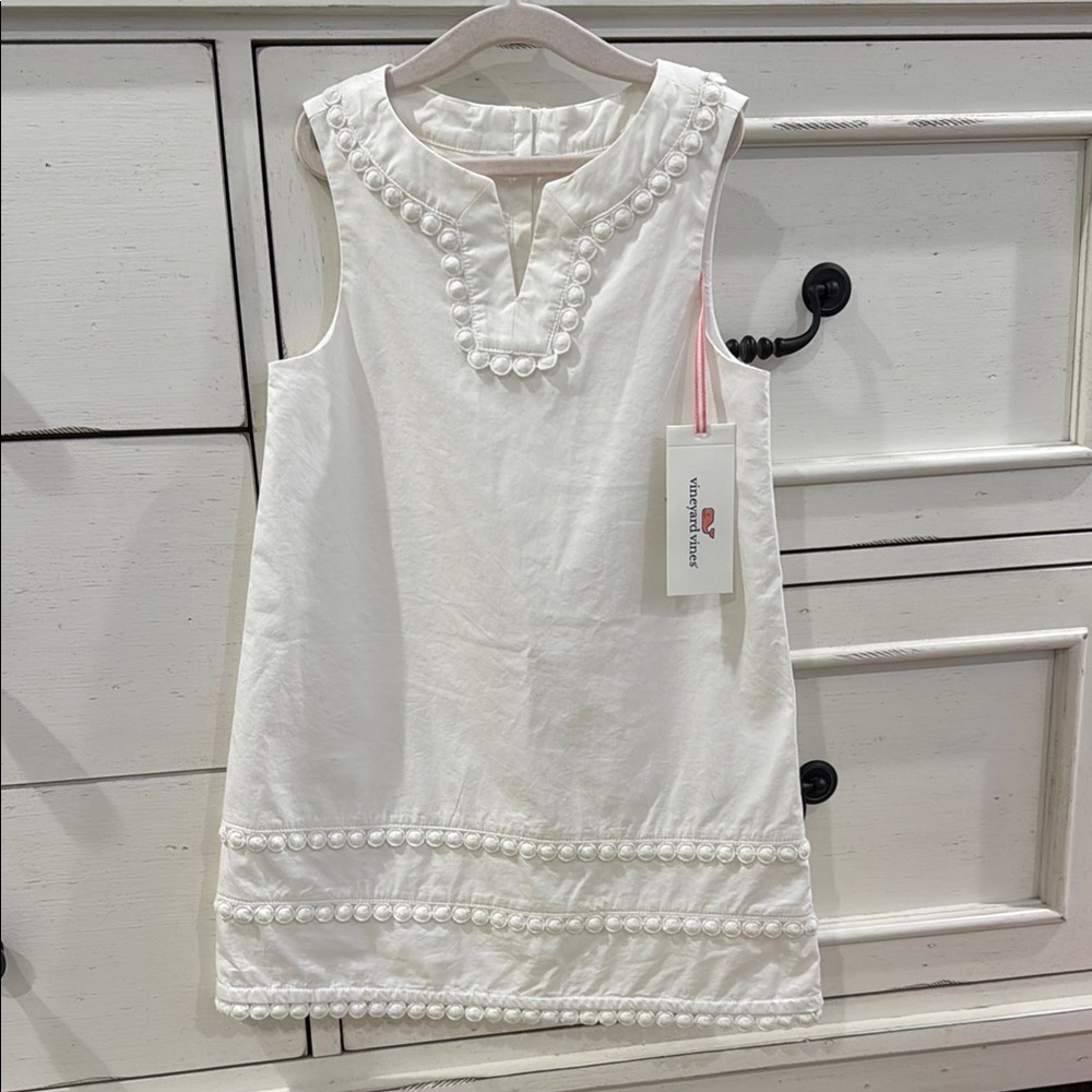 Vineyard Vines White Sleeveless A-line Dress